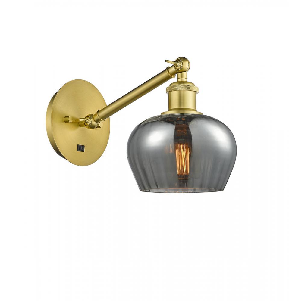 Fenton - 1 Light - 7 inch - Satin Gold - Adjustable Sconce