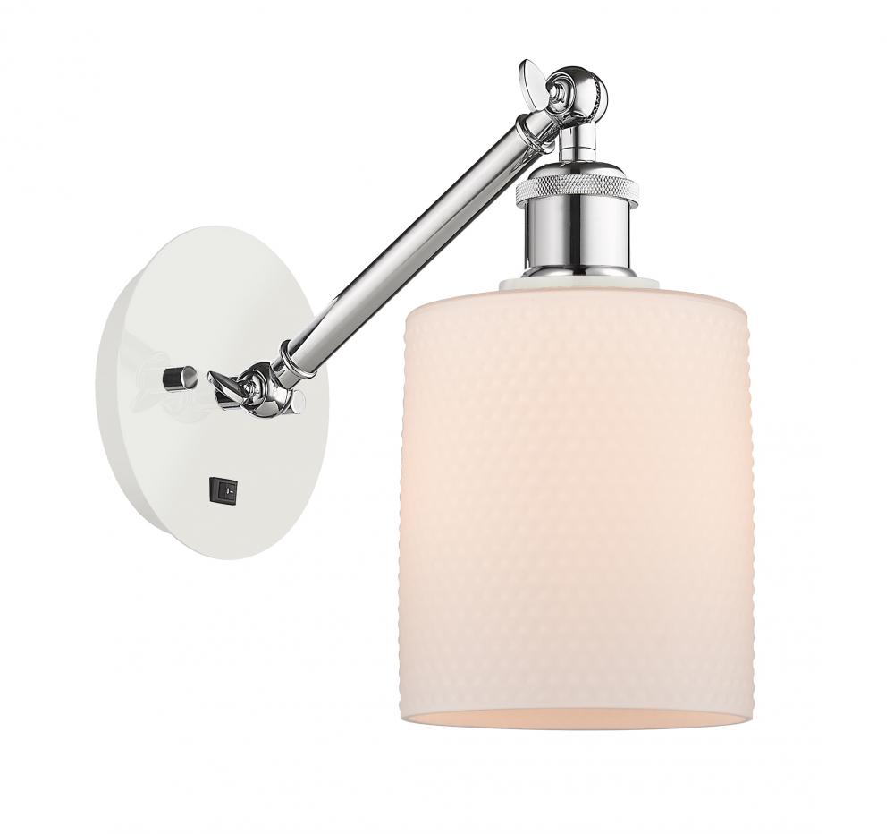 Cobbleskill - 1 Light - 5 inch - White Polished Chrome - Adjustable Sconce