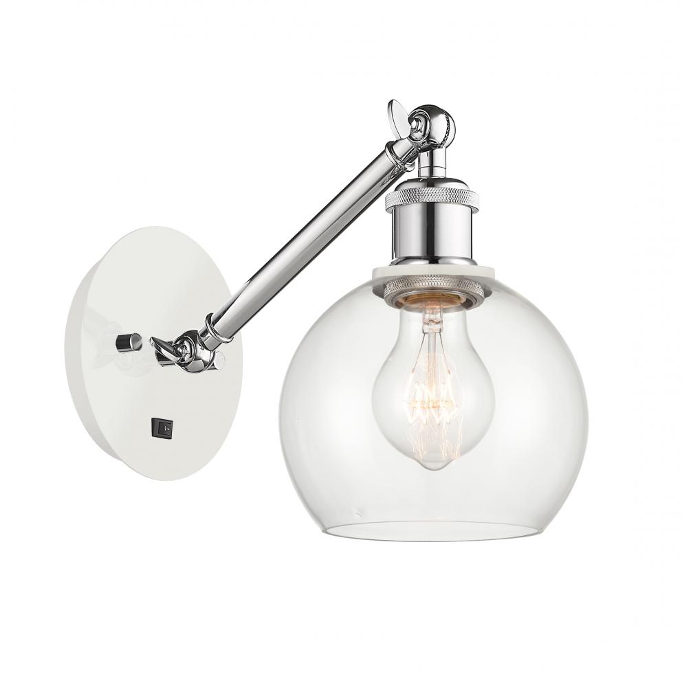 Athens - 1 Light - 6 inch - White Polished Chrome - Adjustable Sconce