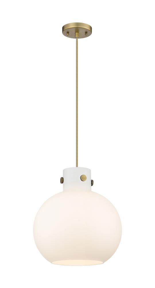 Newton Sphere - 1 Light - 12 inch - Brushed Brass - Cord hung - Mini Pendant