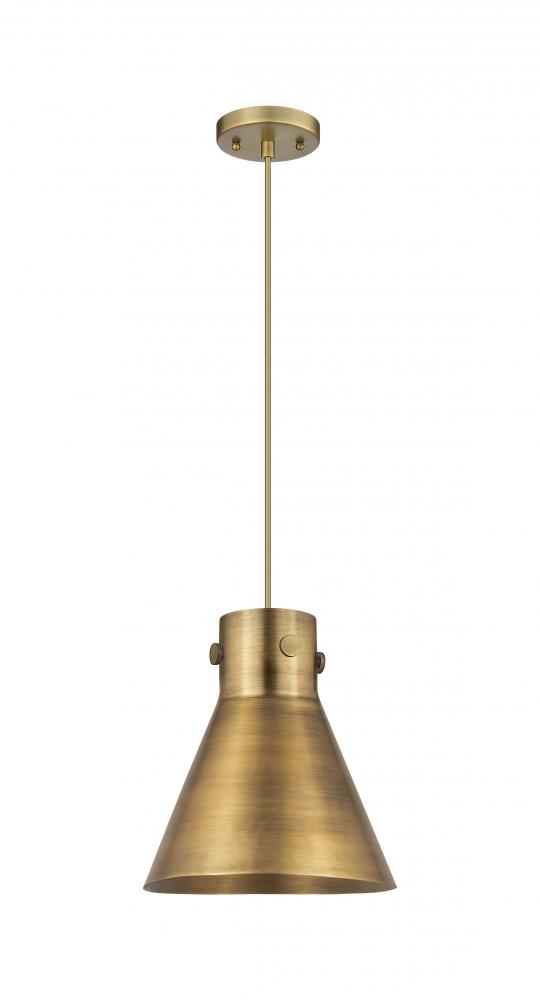 Newton Cone - 1 Light - 10 inch - Champagne Bronze - Cord hung - Pendant