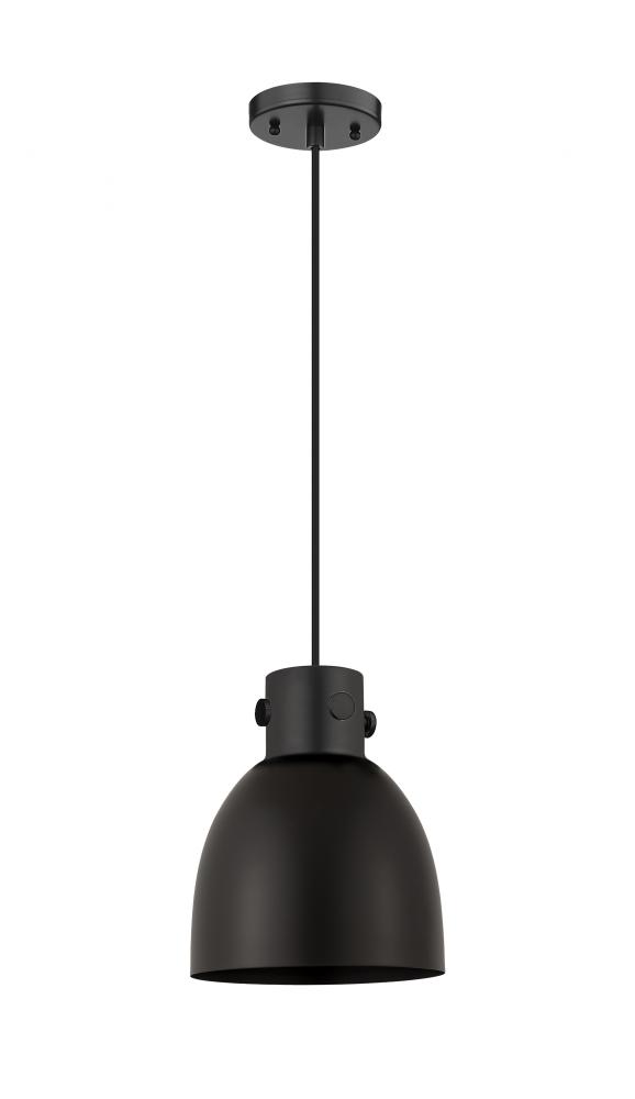 Newton Sphere - 1 Light - 8 inch - Matte Black - Cord hung - Pendant
