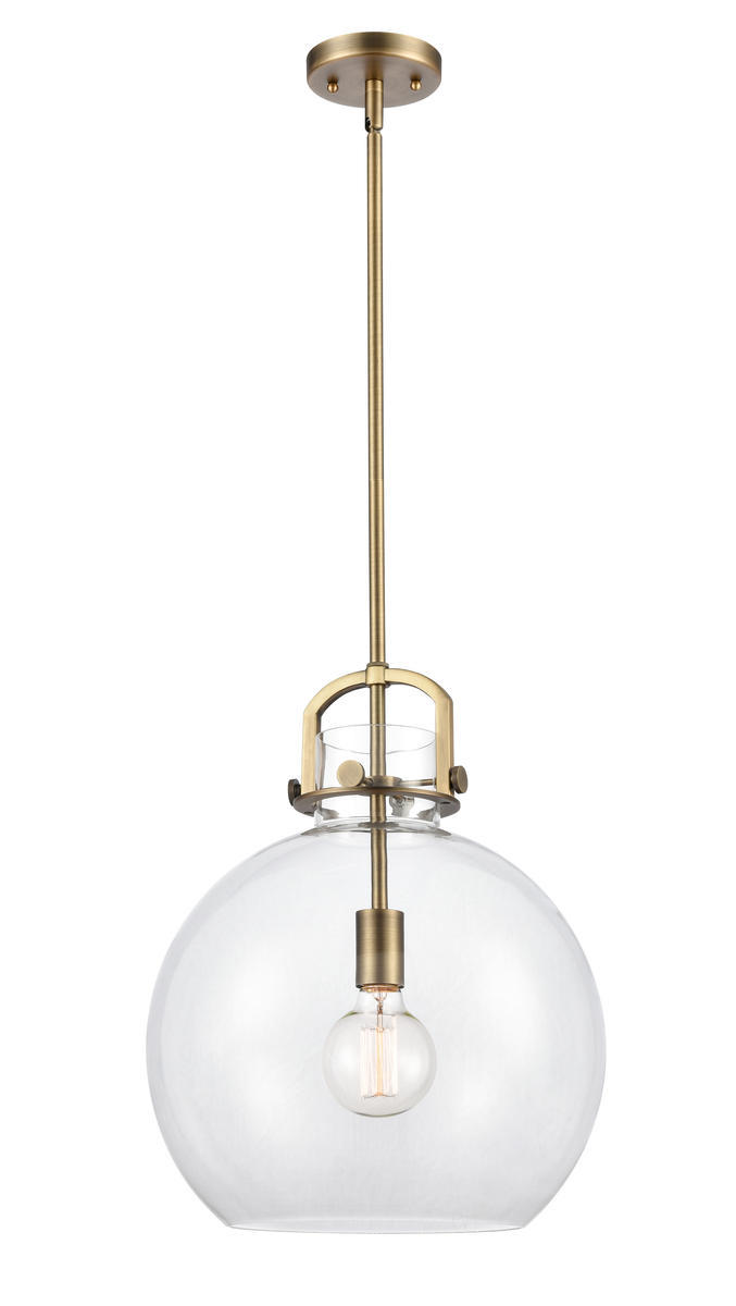 Newton Sphere - 1 Light - 14 inch - Polished Nickel - Cord hung - Pendant