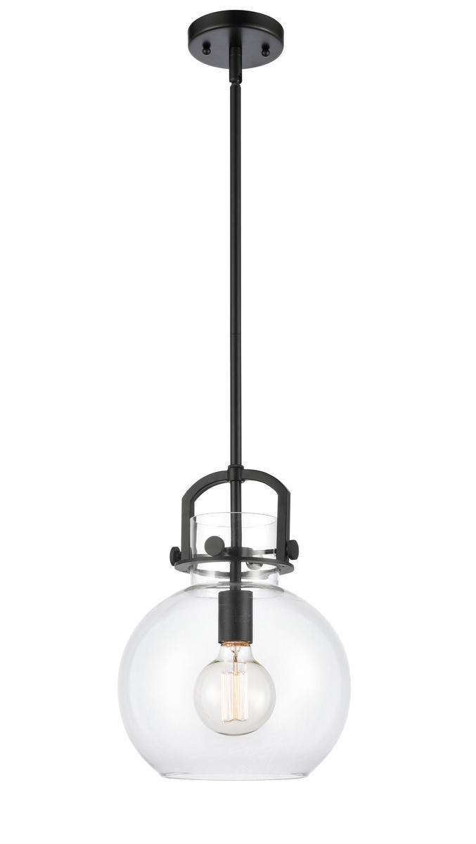 Newton Sphere - 1 Light - 10 inch - Polished Nickel - Stem Hung - Mini Pendant