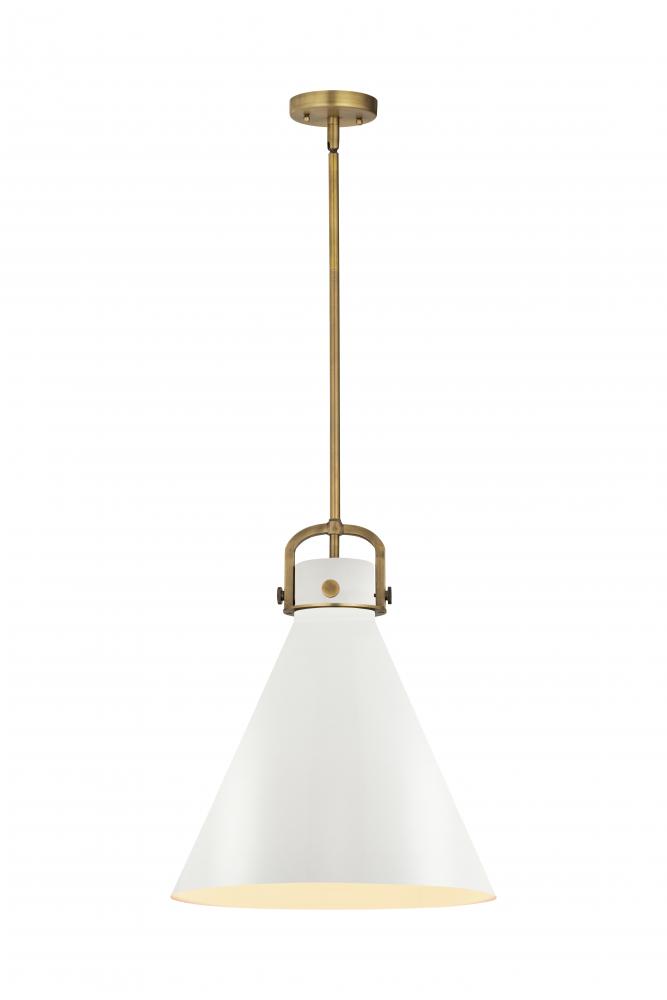 Newton Cone - 1 Light - 18 inch - Polished Nickel - Pendant