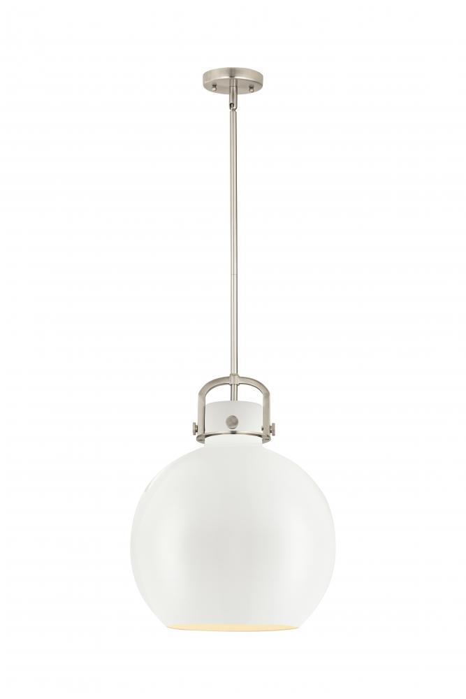 Newton Sphere - 1 Light - 14 inch - Satin Nickel - Pendant