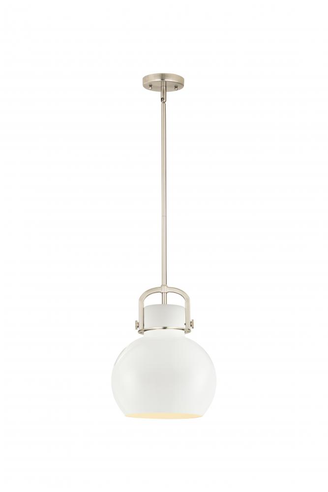 Newton Sphere - 1 Light - 10 inch - Satin Nickel - Multi Pendant