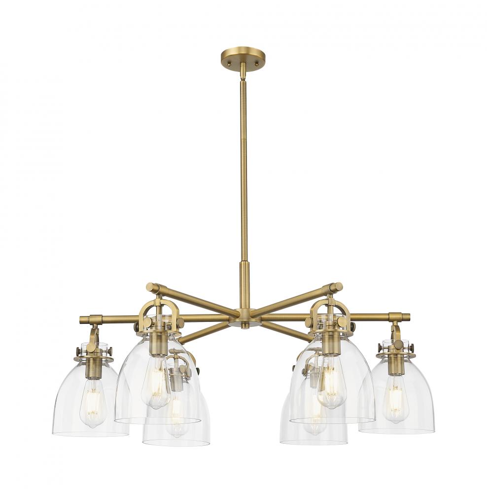 Newton Bell - 6 Light - 26 inch - Champagne Bronze - Chandelier