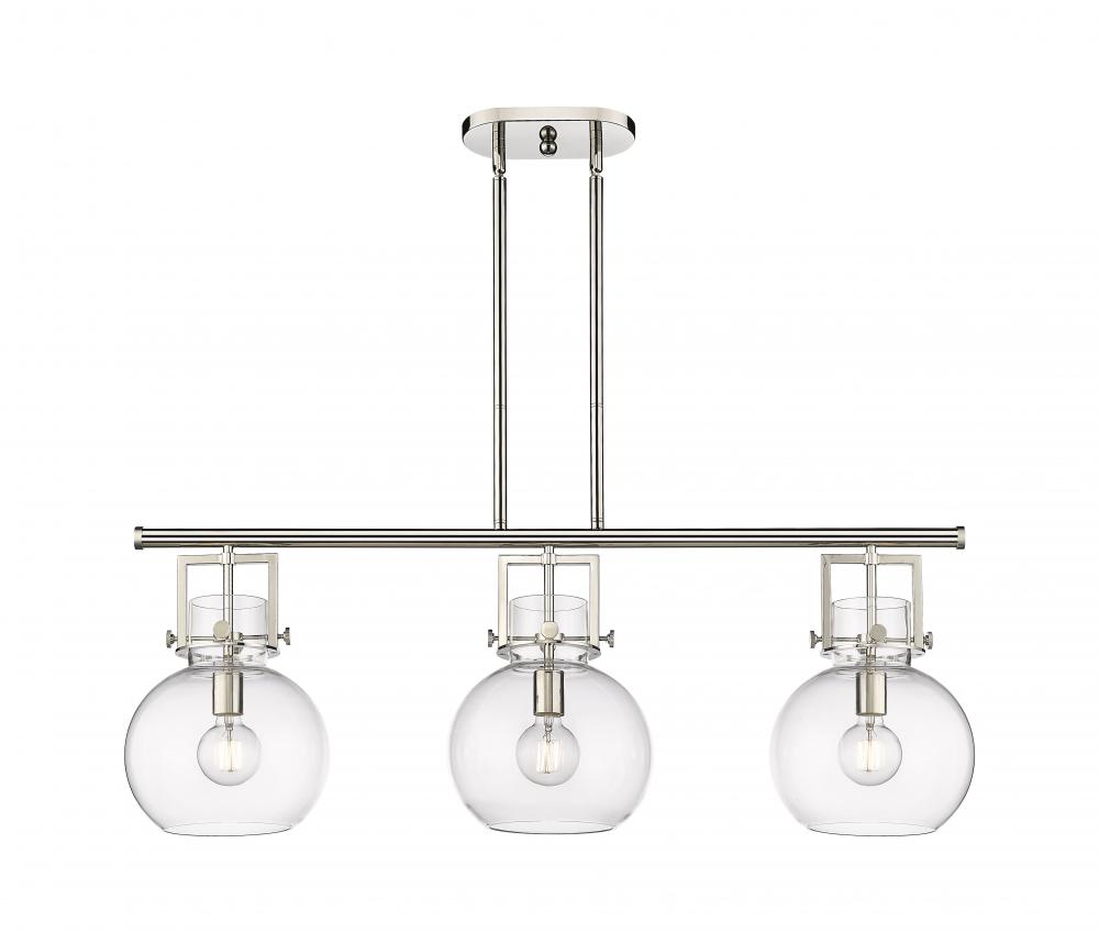 Newton Sphere - 3 Light - 42 inch - Polished Nickel - Island Light