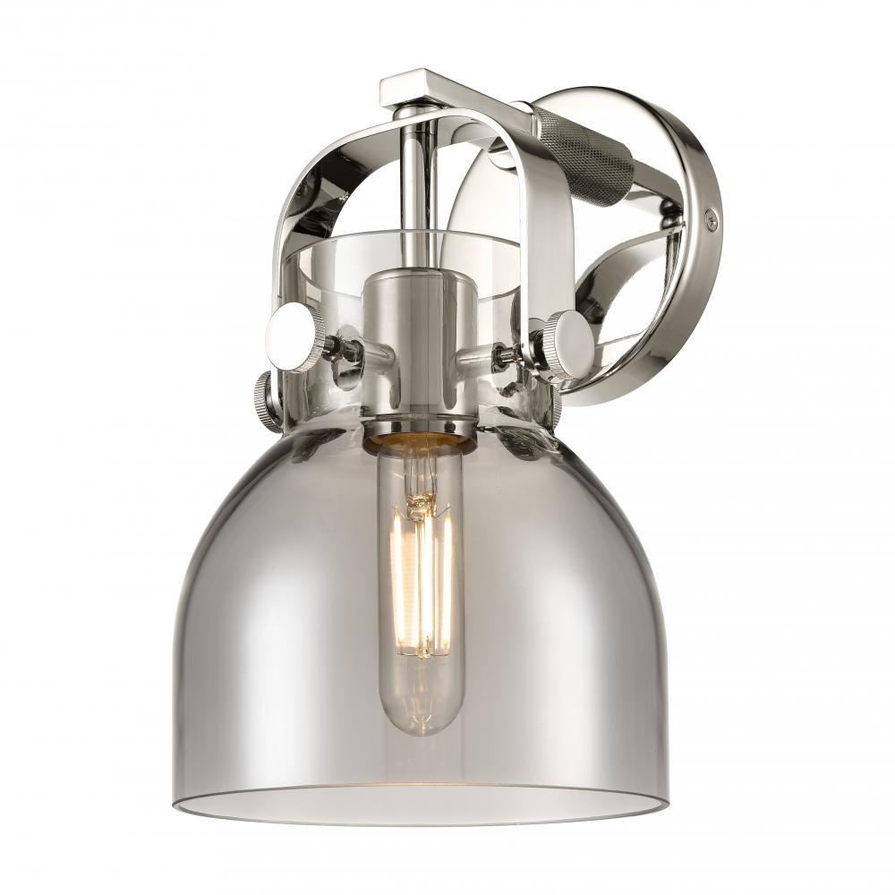 Pilaster II Bell - 1 Light - 7 inch - Polished Nickel - Sconce