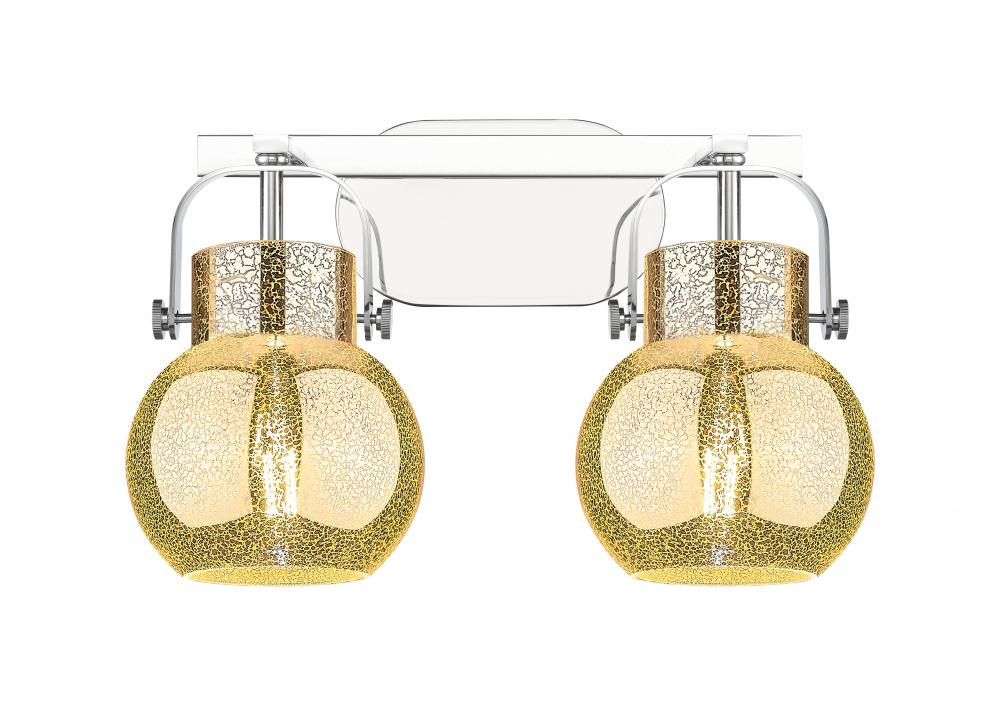 Pilaster II Sphere - 2 Light - 17 inch - Polished Chrome - Bath Vanity Light