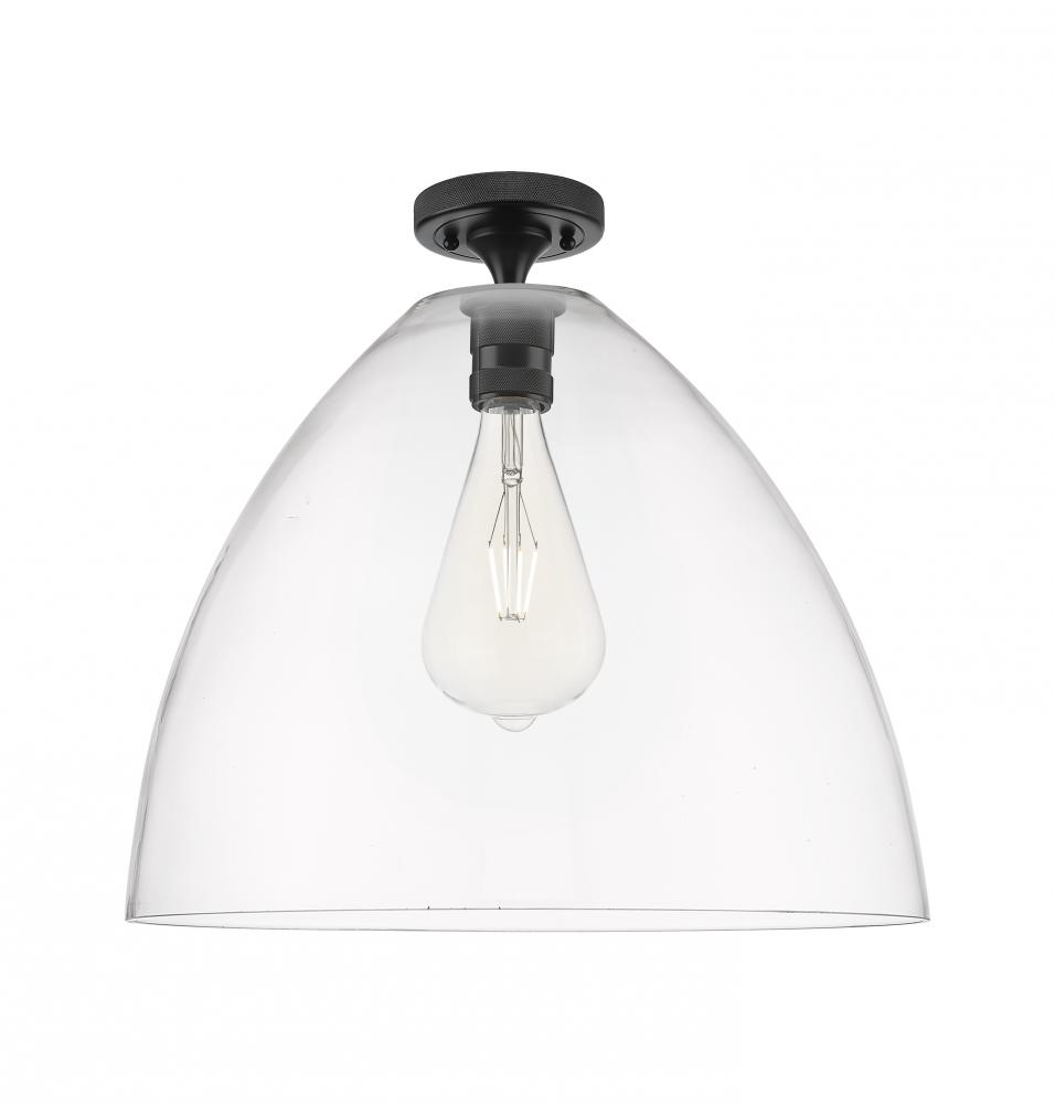 Crown Point - 1 Light - 16 inch - Matte Black - Flush Mount