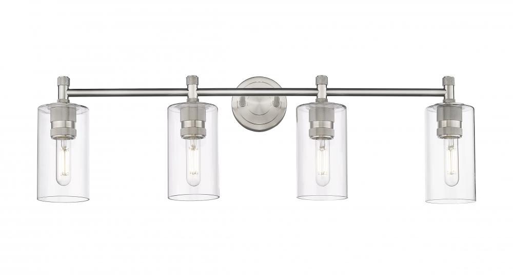 Crown Point - 4 Light - 34 inch - Satin Nickel - Bath Vanity Light