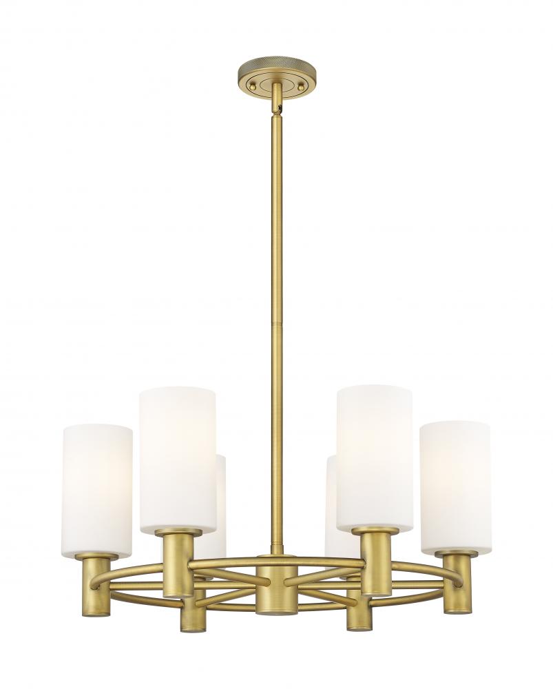 Crown Point - 6 Light - 24 inch - Brushed Brass - Chandelier