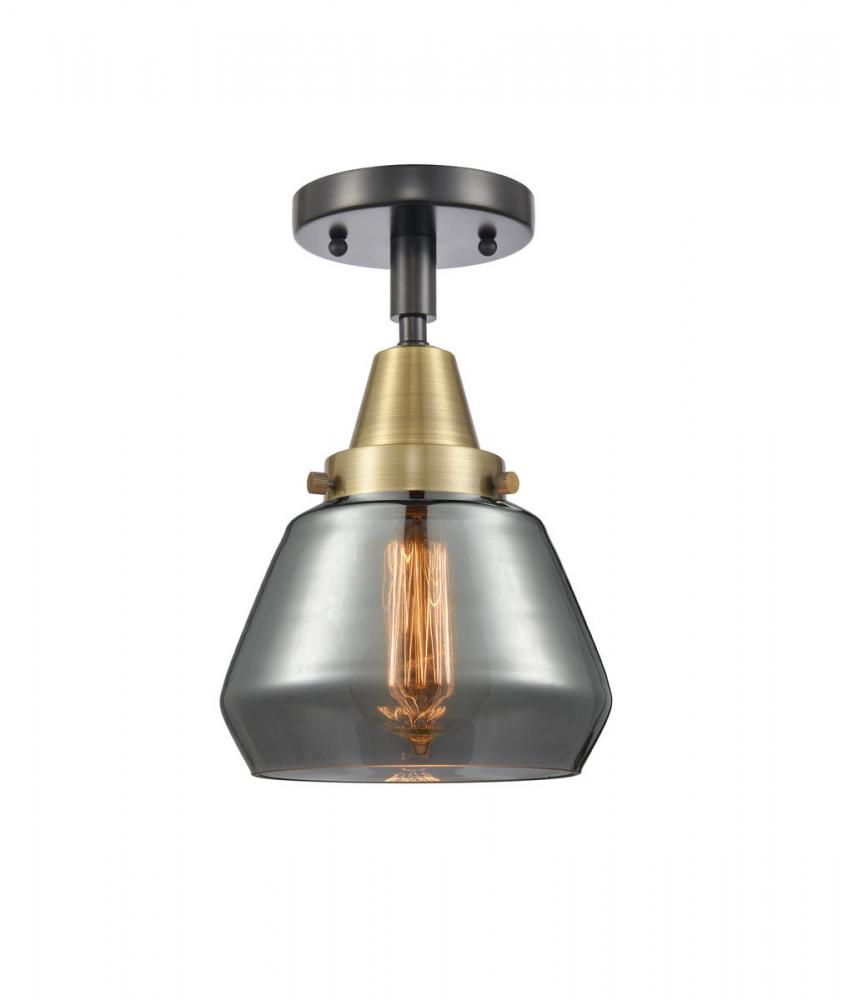 Fulton - 1 Light - 7 inch - Black Antique Brass - Semi-Flush Mount