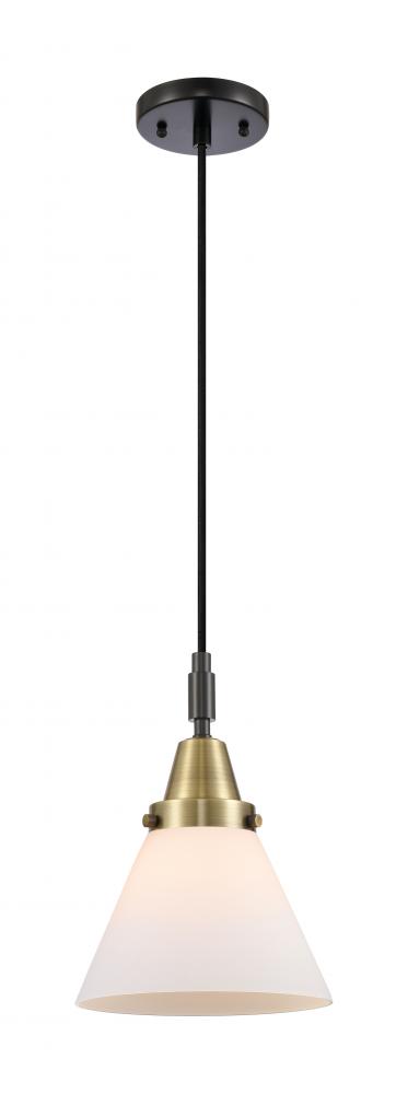 Cone - 1 Light - 8 inch - Black Antique Brass - Mini Pendant