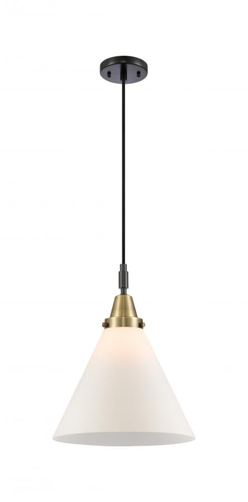 Cone - 1 Light - 12 inch - Black Antique Brass - Mini Pendant