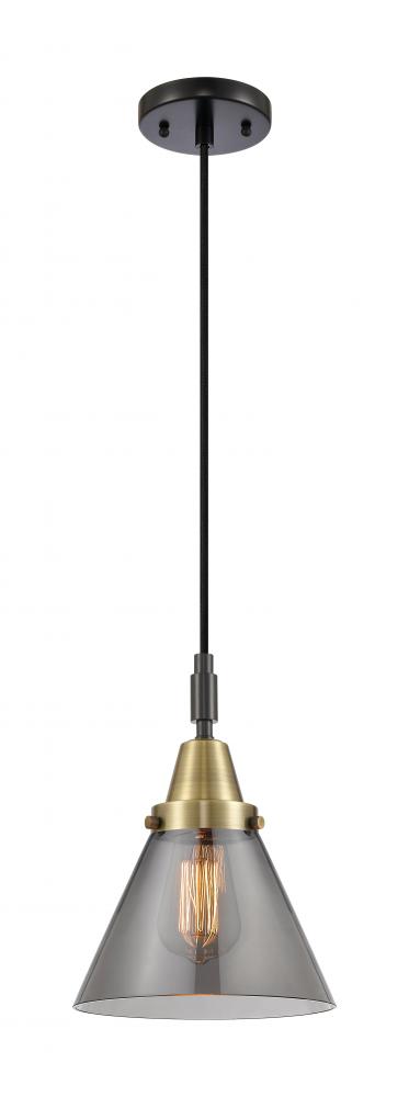 Cone - 1 Light - 8 inch - Black Antique Brass - Mini Pendant