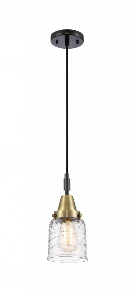 Bell - 1 Light - 5 inch - Black Antique Brass - Mini Pendant