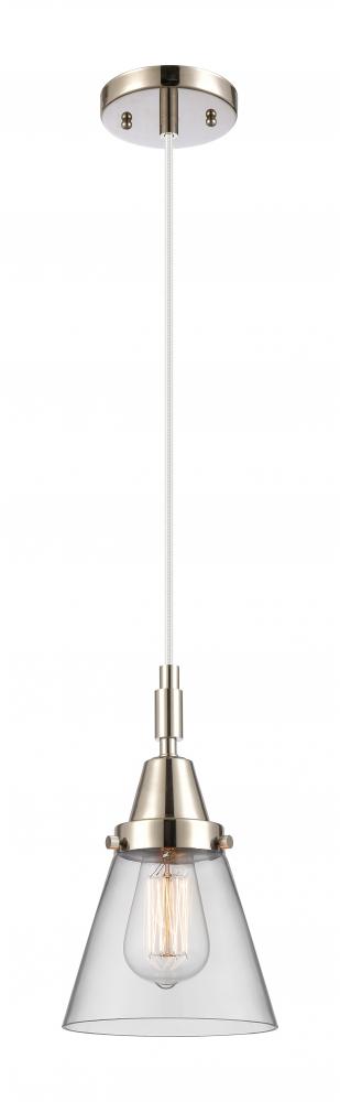 Cone - 1 Light - 6 inch - Polished Nickel - Mini Pendant