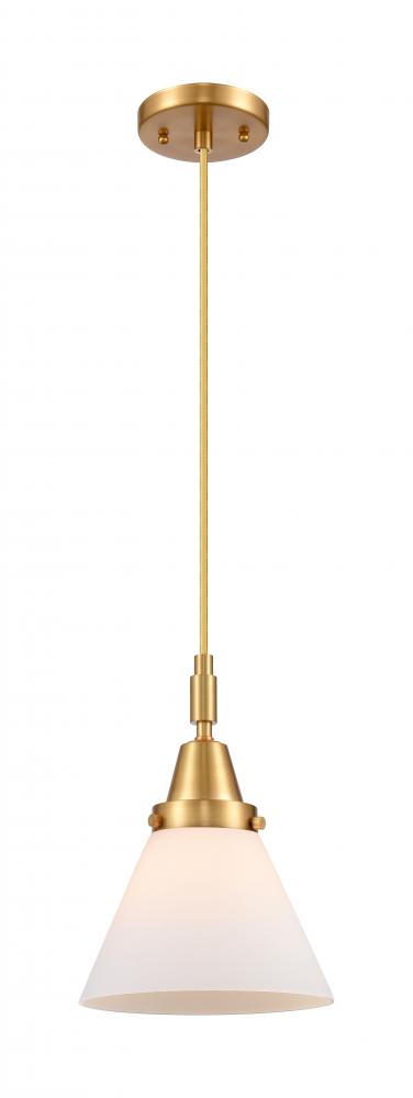 Cone - 1 Light - 8 inch - Satin Gold - Mini Pendant