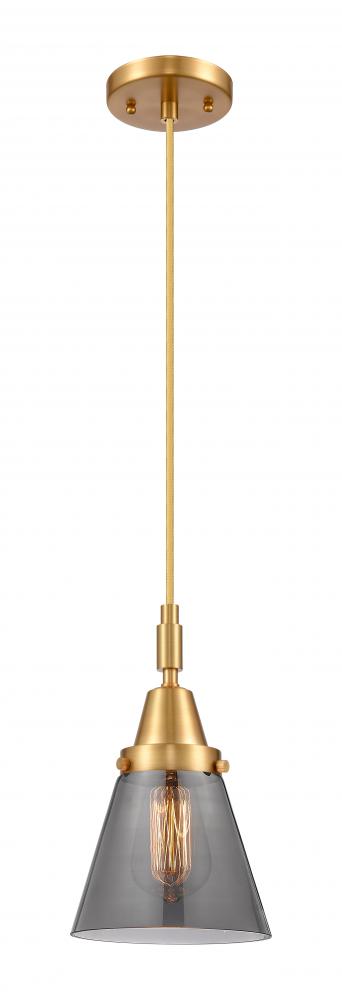 Cone - 1 Light - 6 inch - Satin Gold - Mini Pendant