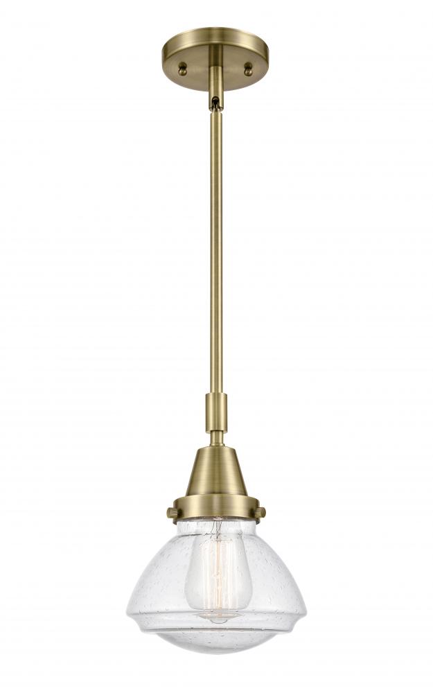 Olean - 1 Light - 7 inch - Antique Brass - Mini Pendant