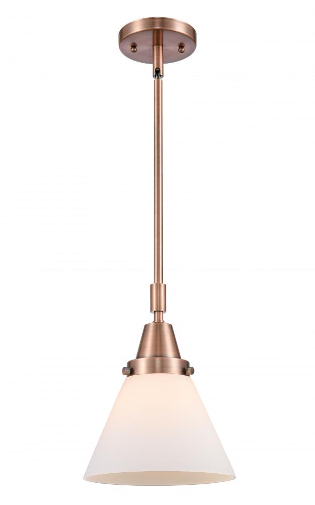 Cone - 1 Light - 8 inch - Antique Copper - Mini Pendant
