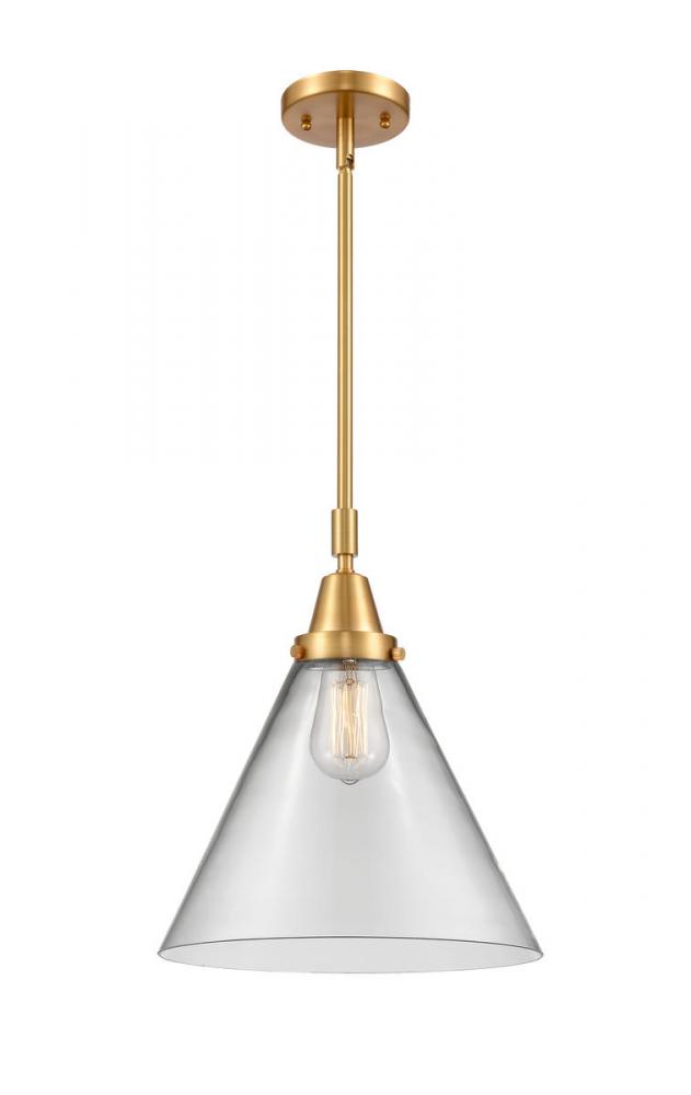 Cone - 1 Light - 12 inch - Satin Gold - Mini Pendant