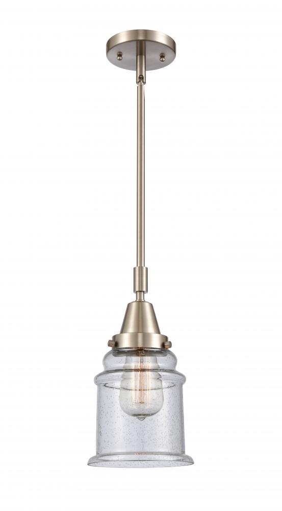 Canton - 1 Light - 7 inch - Brushed Satin Nickel - Mini Pendant