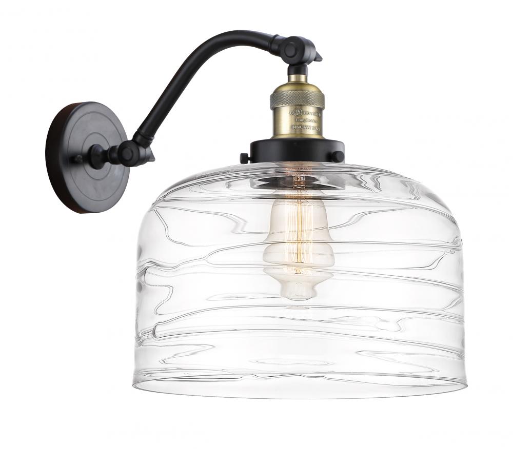Bell - 1 Light - 12 inch - Black Antique Brass - Adjustable Sconce