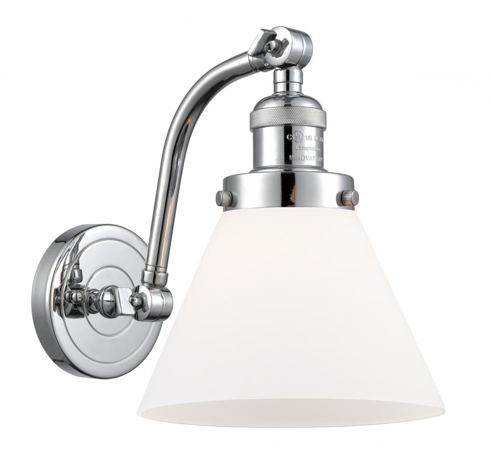 Cone - 1 Light - 8 inch - Polished Chrome - Adjustable Sconce