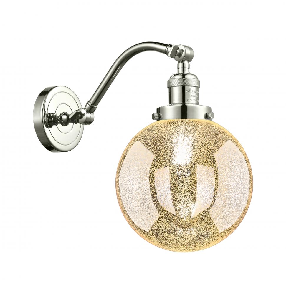 Beacon - 1 Light - 8 inch - Polished Nickel - Adjustable Sconce