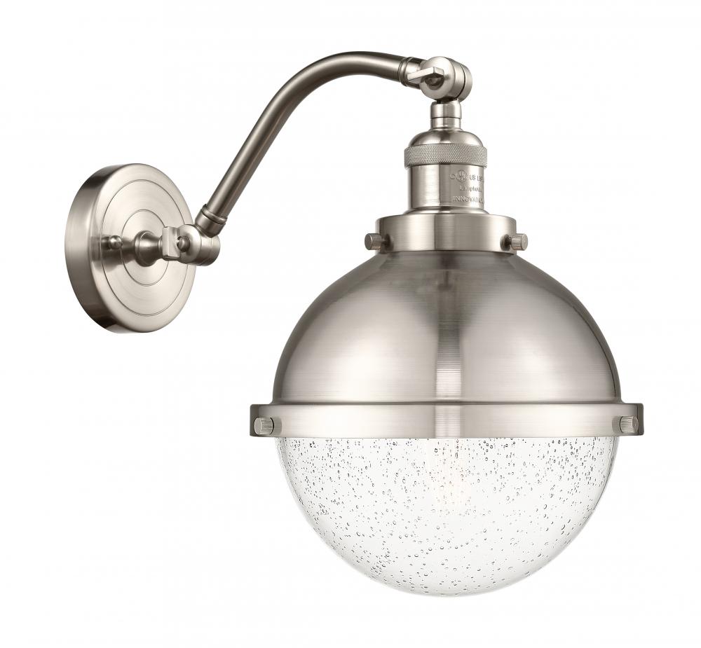 Hampden - 1 Light - 9 inch - Brushed Satin Nickel - Adjustable Sconce