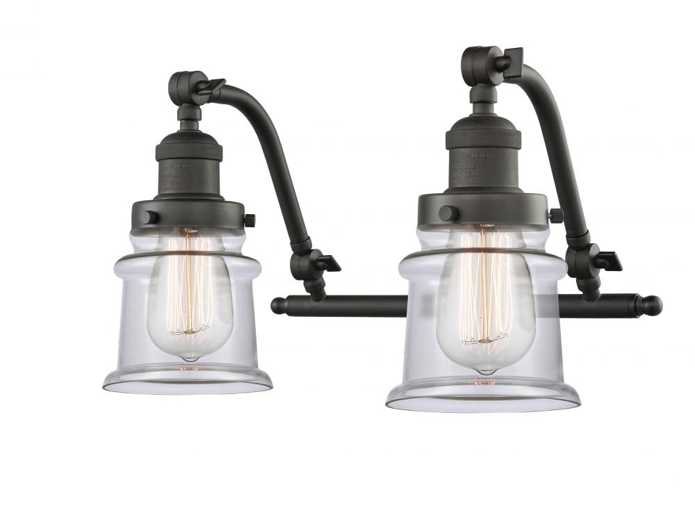 Canton - 2 Light - 18 inch - Oil Rubbed Bronze - Adjustable Bath Vanity Light