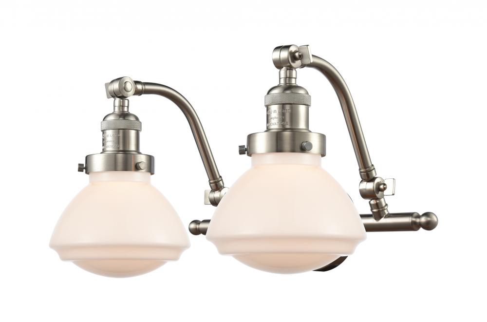 Olean - 2 Light - 19 inch - Brushed Satin Nickel - Adjustable Bath Vanity Light