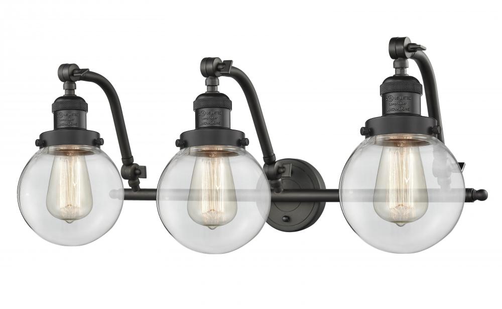 Beacon - 3 Light - 26 inch - Oil Rubbed Bronze - Adjustable Bath Vanity Light