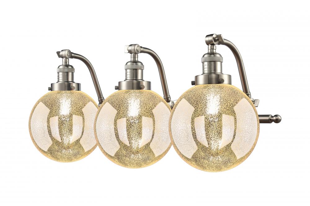 Beacon - 3 Light - 28 inch - Brushed Satin Nickel - Adjustable Bath Vanity Light