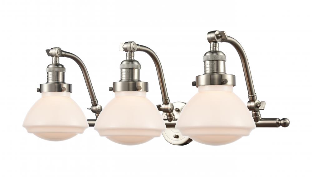 Olean - 3 Light - 29 inch - Brushed Satin Nickel - Adjustable Bath Vanity Light