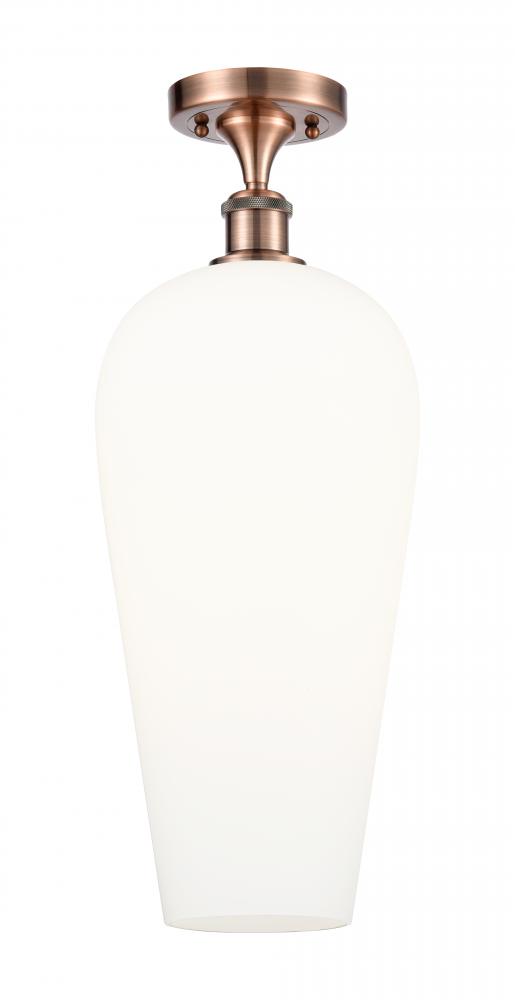 Chelsea - 1 Light - 8 inch - Antique Copper - Semi-Flush Mount