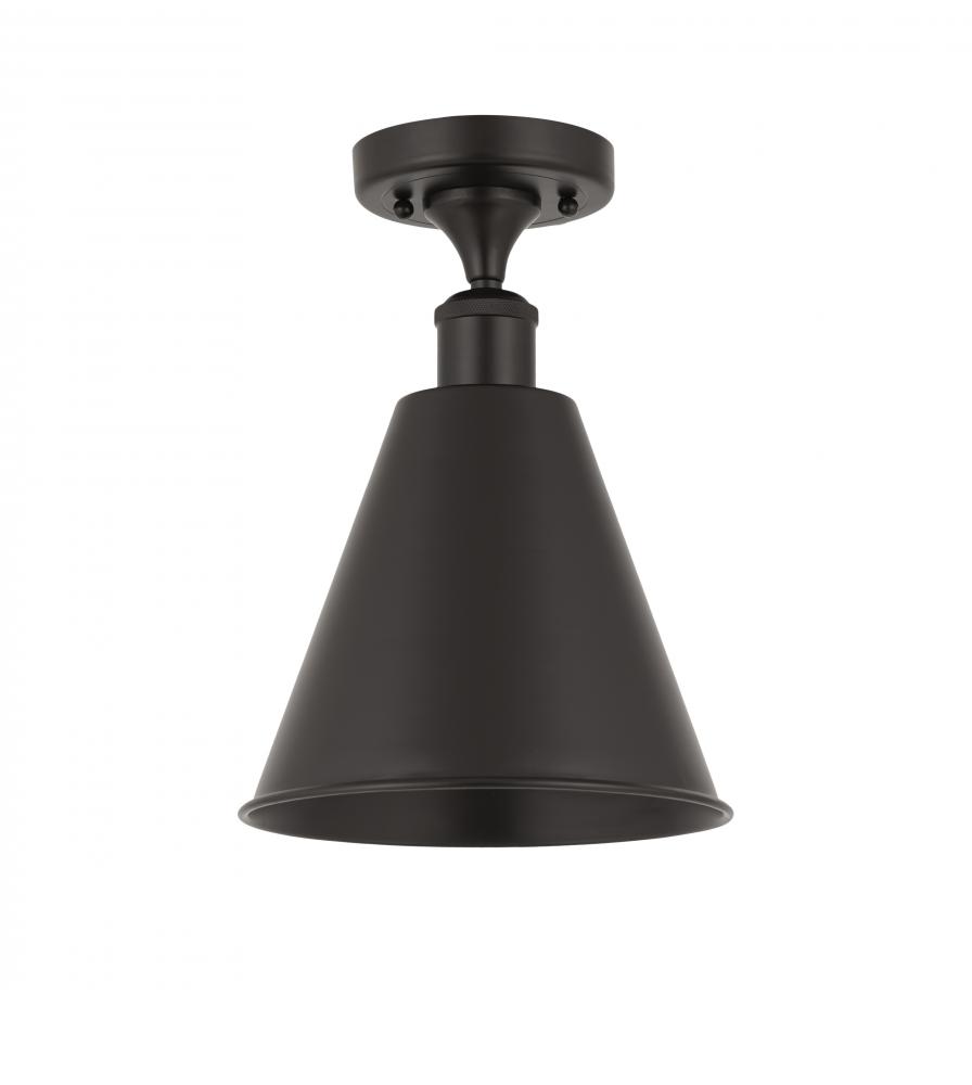 Berkshire - 1 Light - 8 inch - Matte Black - Semi-Flush Mount