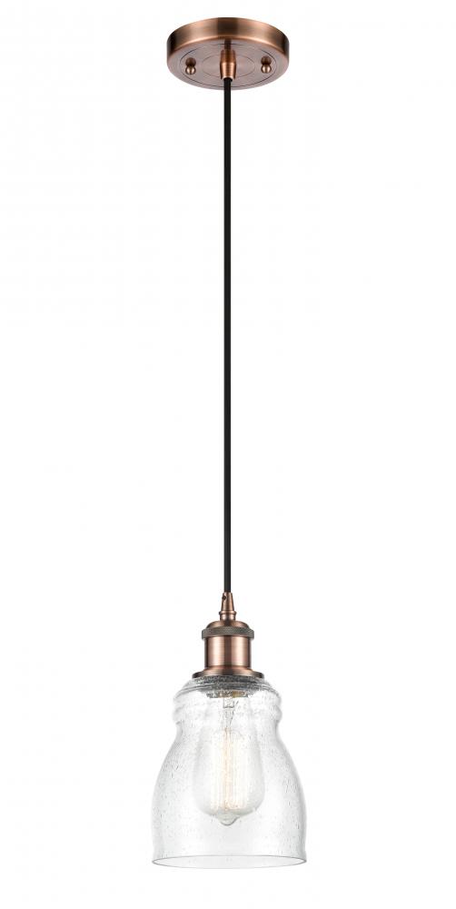 Ellery - 1 Light - 5 inch - Antique Copper - Cord hung - Mini Pendant