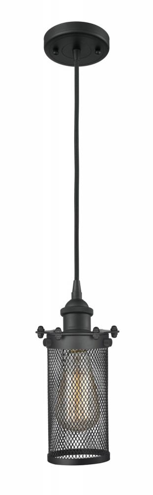 Bleecker - 1 Light - 4 inch - Brushed Satin Nickel - Cord hung - Mini Pendant