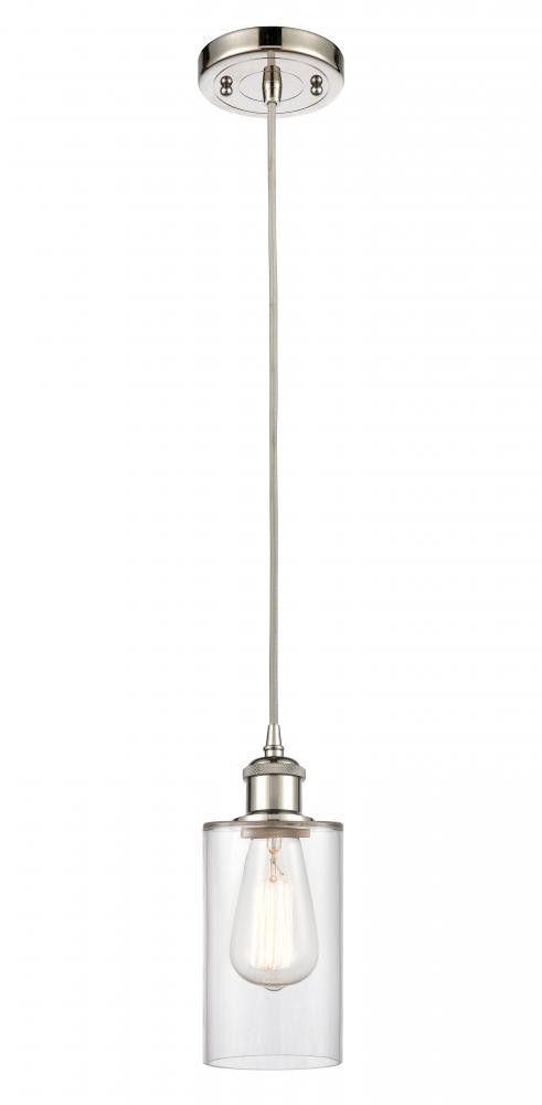 Clymer - 1 Light - 4 inch - Polished Nickel - Cord hung - Mini Pendant