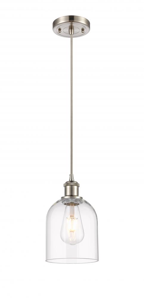 Bella - 1 Light - 6 inch - Brushed Satin Nickel - Cord hung - Mini Pendant