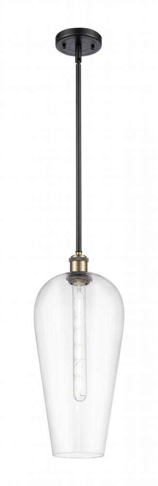 Chelsea - 1 Light - 8 inch - Antique Brass - Stem hung - Mini Pendant