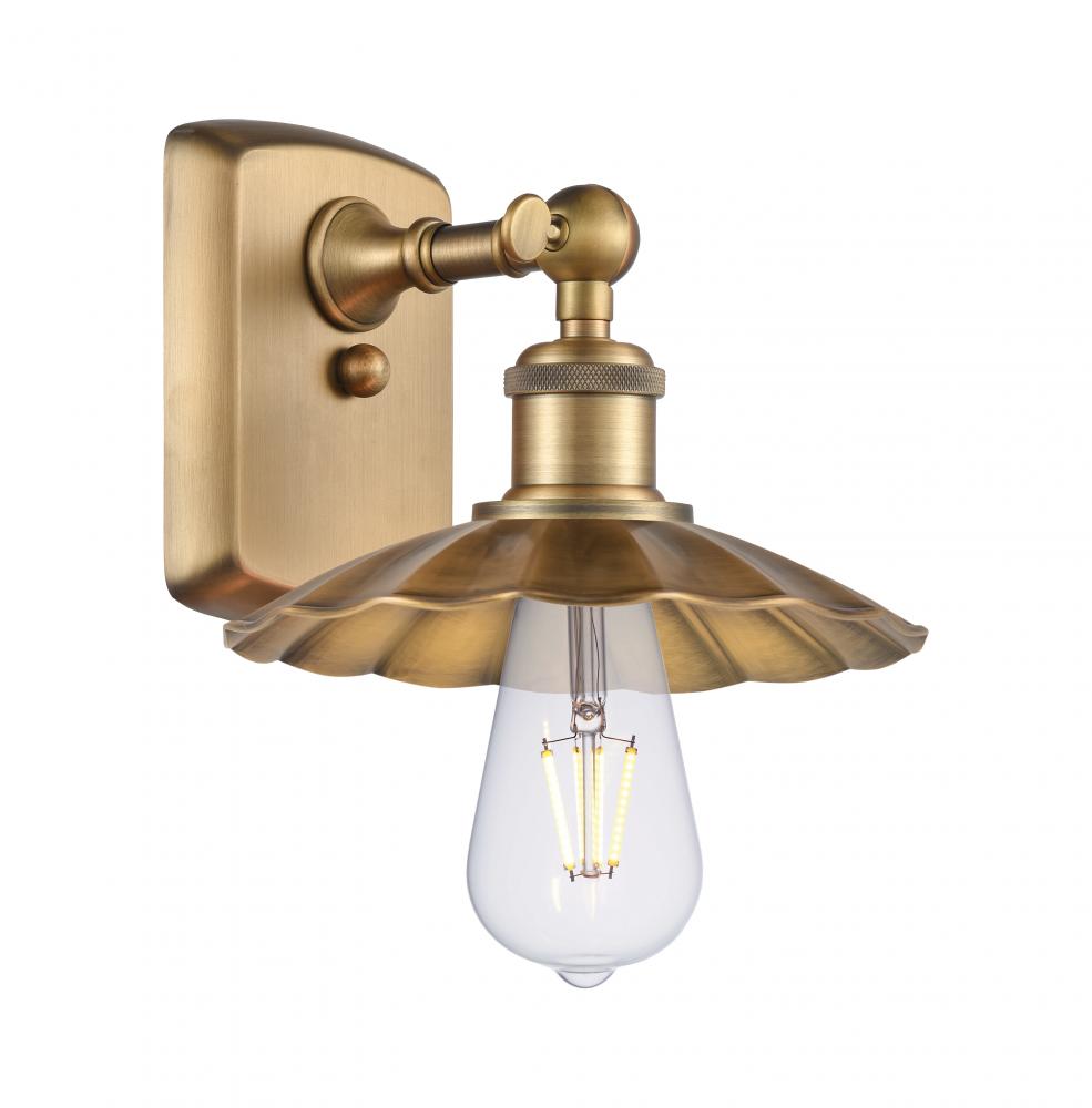 Scallop - 1 Light - 8 inch - Brushed Brass - Sconce