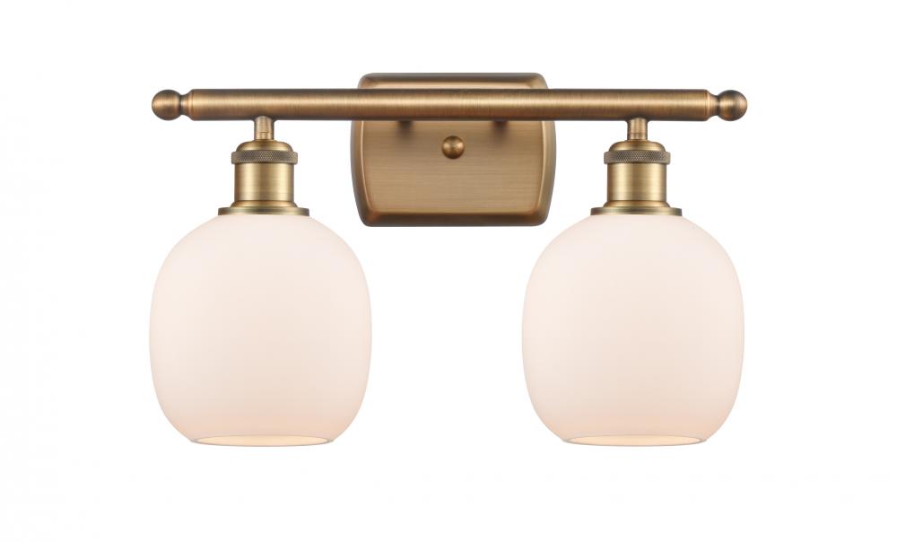 Belfast - 2 Light - 16 inch - Brushed Brass - Bath Vanity Light