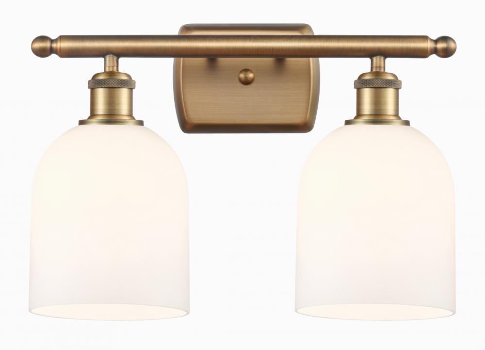 Bella - 2 Light - 16 inch - Brushed Brass - Bath Vanity Light