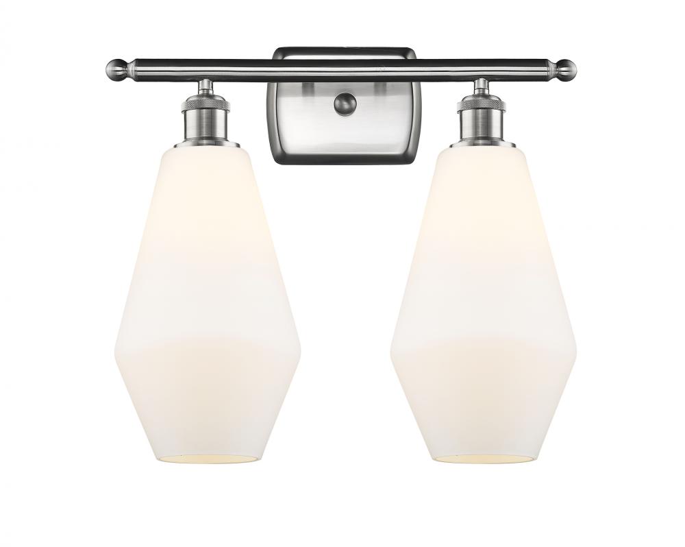 Cindyrella - 2 Light - 17 inch - Brushed Satin Nickel - Bath Vanity Light